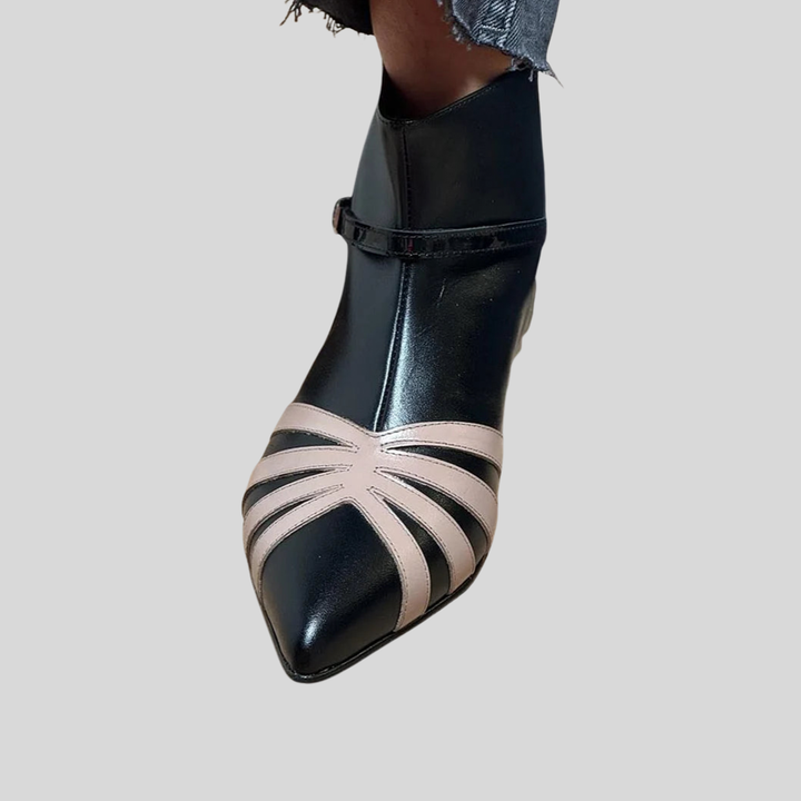 Gloria | Pointed Geometric Ankle Boot