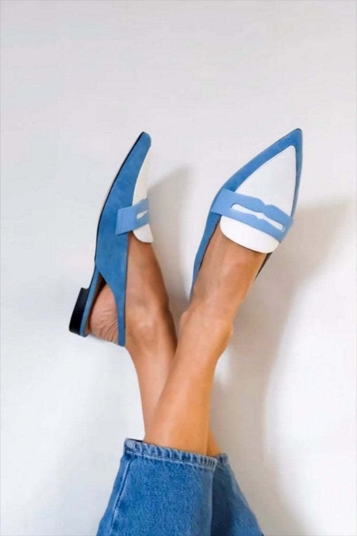 Jacqueline | Blue Slingback Loafers