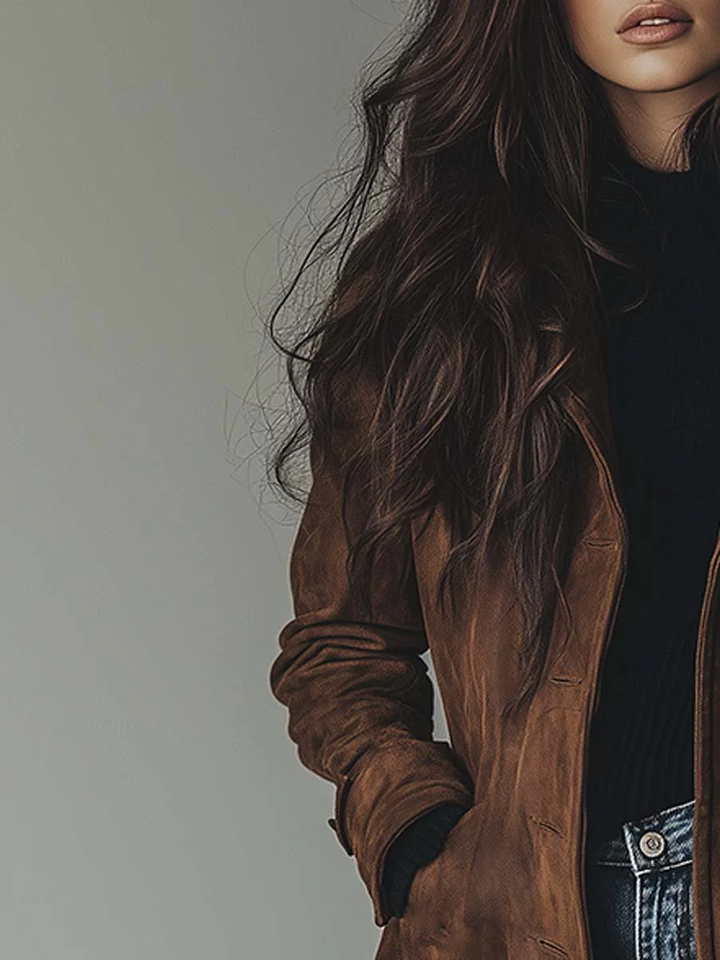 Lucinda | Vintage Suede Trench Coat